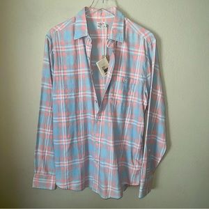 Faherty Flannel Seaview Shirt Sun Coast Plaid Cotton Button Down Size Large